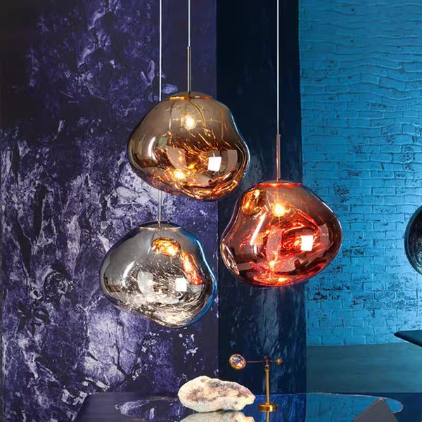 Lustre design en lave
