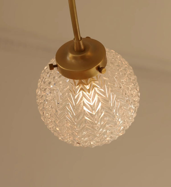 American all-copper glass bedroom chandelier