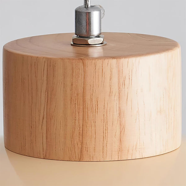 Lustre de salle à manger original en bois de style crème