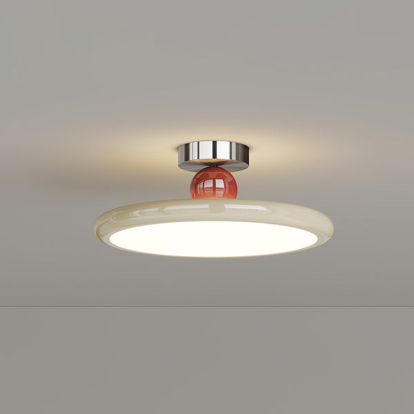 Simple cream style round LED ceiling lamp