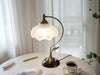 French retro glass bedside table lamp