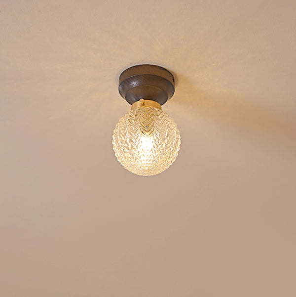 Medieval style hallway glass ceiling lamp