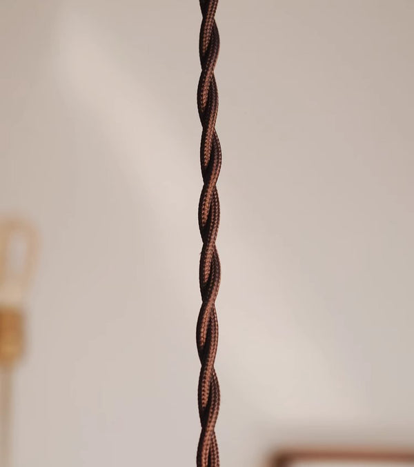 Vintage Walnut Bedroom Bedside Chandelier