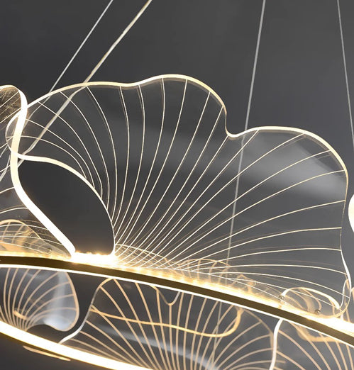 Creative Ginkgo Leaf Restaurant LED Chandelier