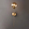 Nordic glass ball bedside corridor wall lamp