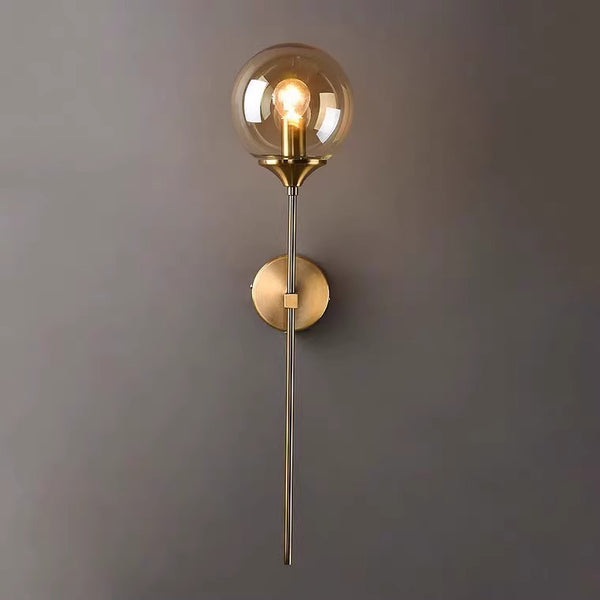Nordic glass ball bedside corridor wall lamp