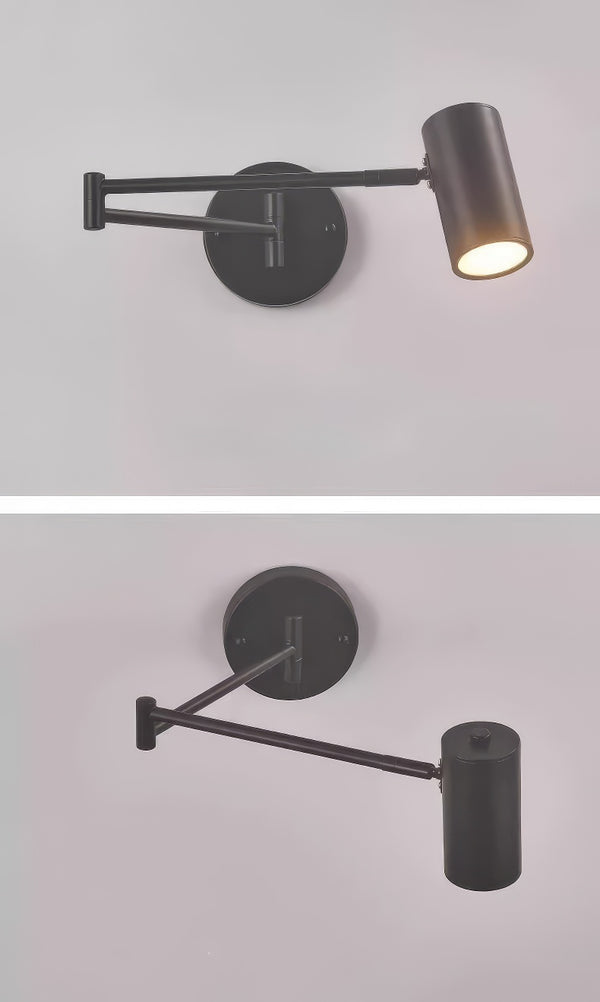 Lampe murale rotative pliable à long mât nordique