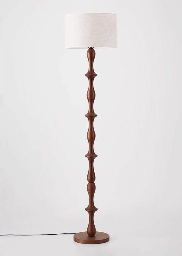 French medieval retro solid wood decorative atmosphere floor lamp