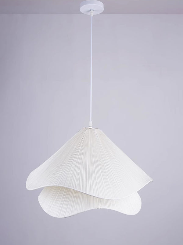 French cream style fabric restaurant chandelier