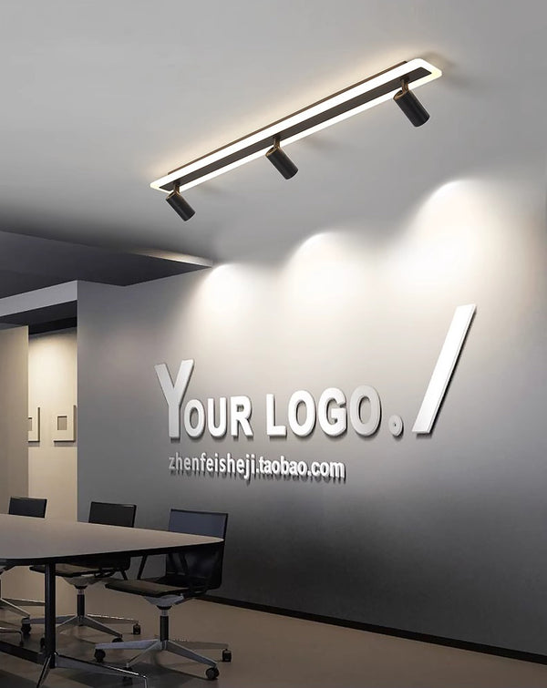 Modern simple long strip LED restaurant ceiling light