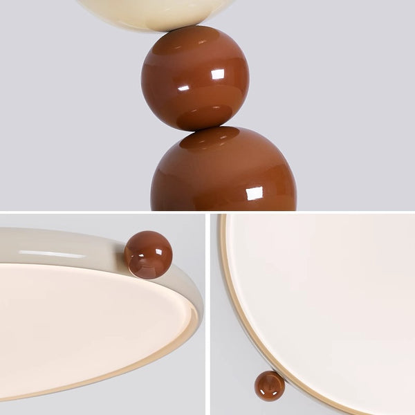 Cream style flying saucer bedroom ceiling lamp