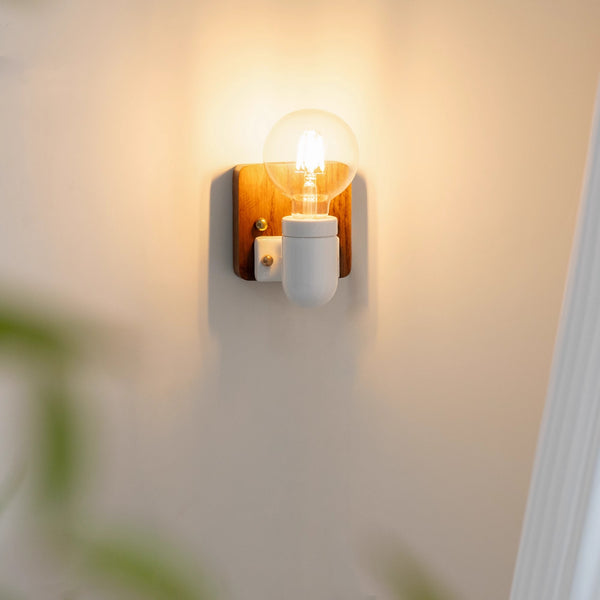 Applique murale de chevet rétro en céramique pour couloir