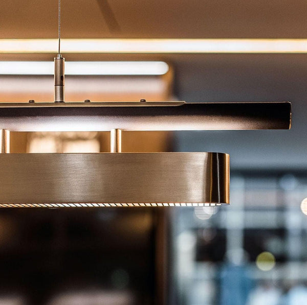 Minimalist long strip chandelier