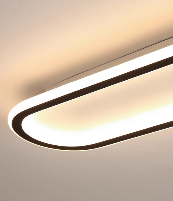 Elliptical strip LED corridor ceiling light