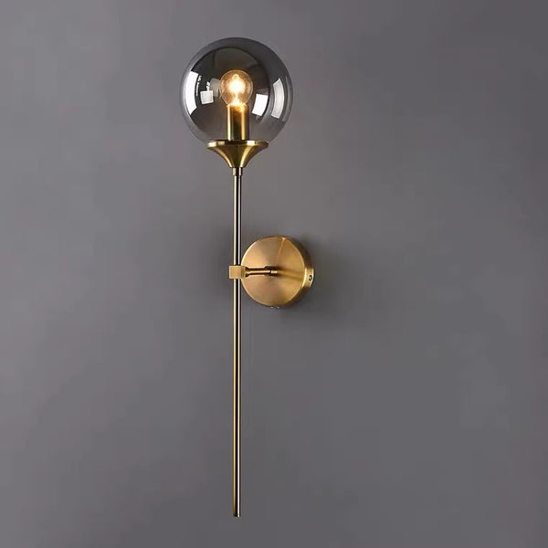 Nordic glass ball bedside corridor wall lamp