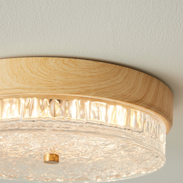 American retro round glass bedroom ceiling lamp
