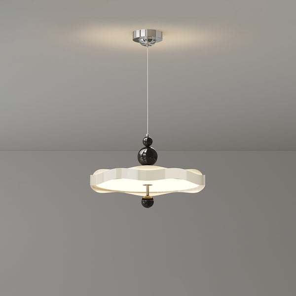 Cream style walnut grain dining room pendant light