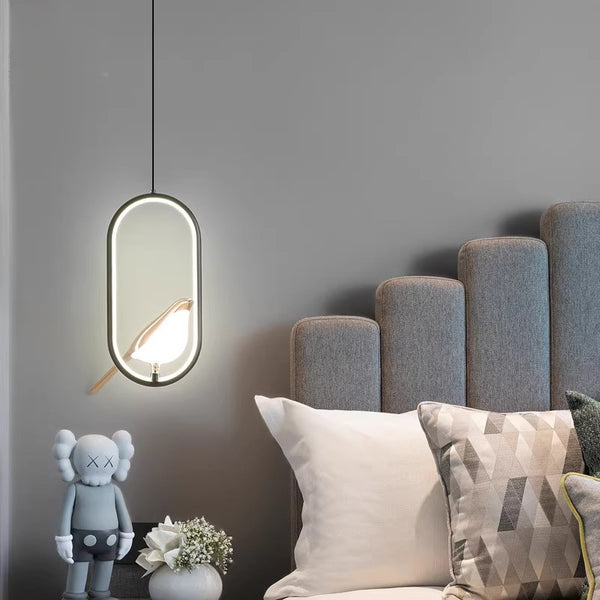 Modern simple creative bird bedroom bedside chandelier
