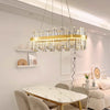 French light luxury LED living room crystal chandelier