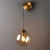 Nordic glass ball bedside corridor wall lamp