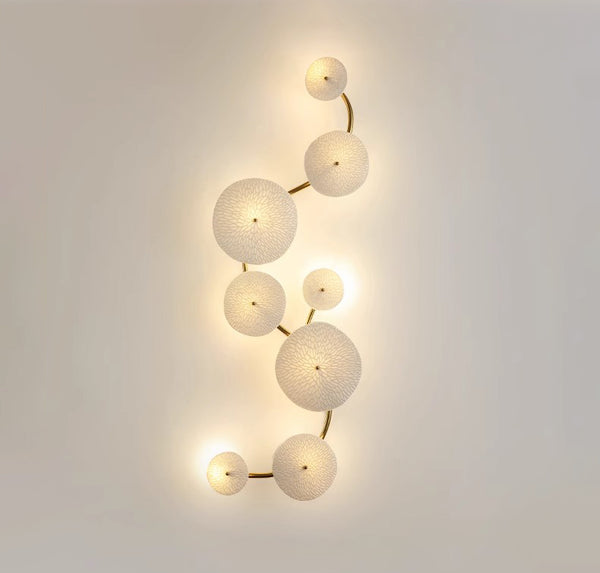 Creative ceramic lotus leaf wall lamp