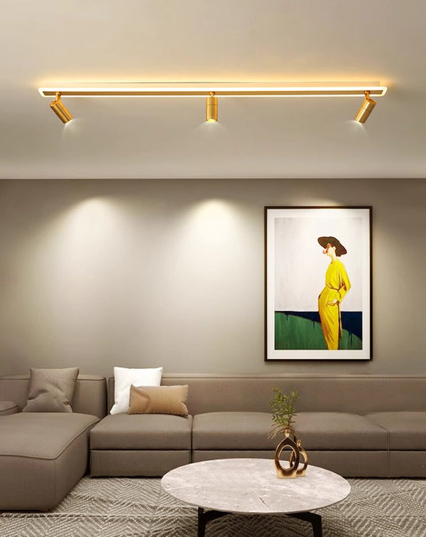 Modern simple long strip LED restaurant ceiling light