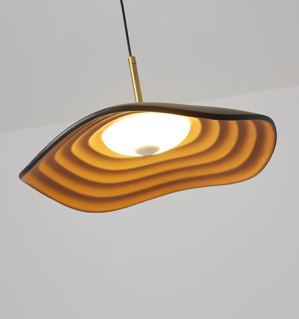 Lampe à suspension de salle à manger en forme de feuille de lotus de style Wabi-sabi