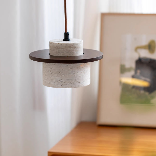 Vintage solid wood yellow travertine bedroom bedside chandelier