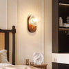 Solid wood crack glass aisle wall lamp