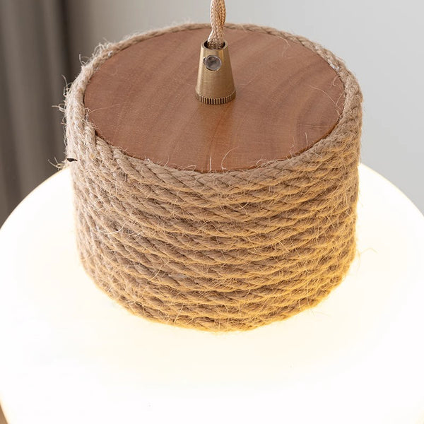 Lampe à suspension de salle à manger de style japonais de couleur crème