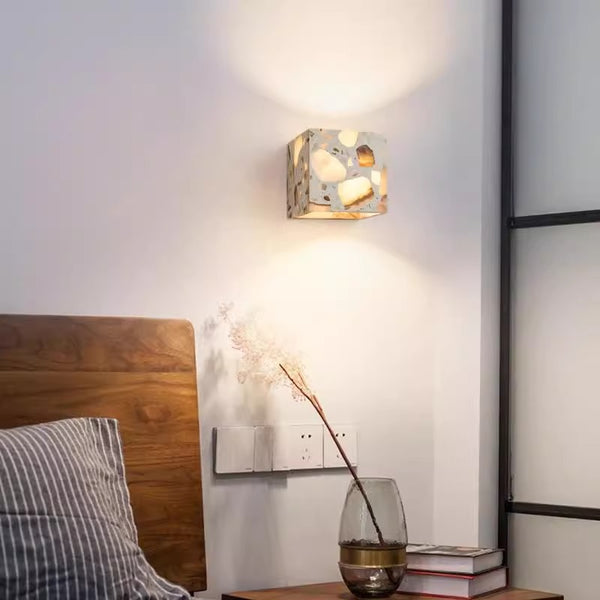 Japanese style wabi-sabi bedroom wall lamp