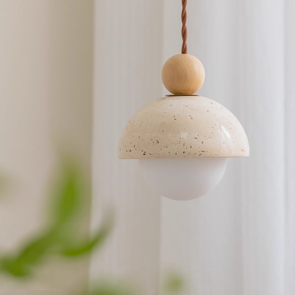 Yellow Travertine Bedside Small Chandelier for Bedroom
