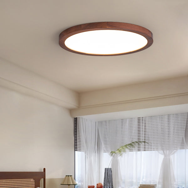 LED-Deckenlampe aus Massivholz im japanischen Stil