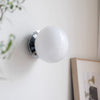 Retro cream style glass ball bedside corridor wall lamp