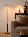 American retro solid wood floor lamp