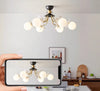 French cream style full copper living room and bedroom ceiling lamp