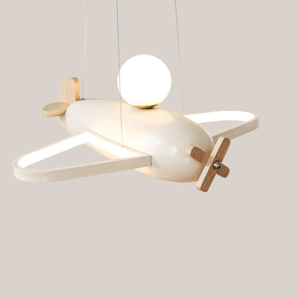 Lustre avion de style crème pour chambre d'enfant
