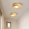 Round creative wood grain corridor ceiling lamp