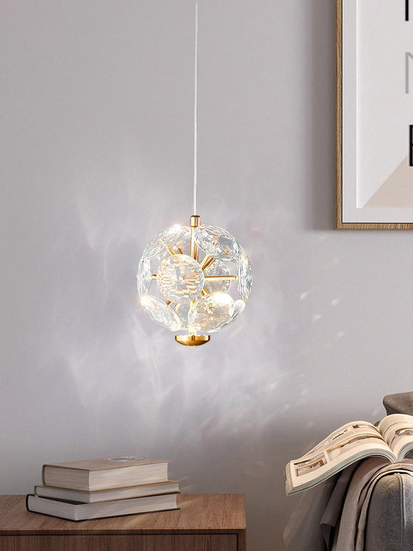 Nordic light luxury crystal bedroom bedside small chandelier