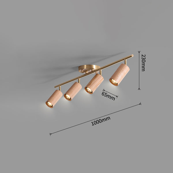 Solid wood LED corridor ceiling light