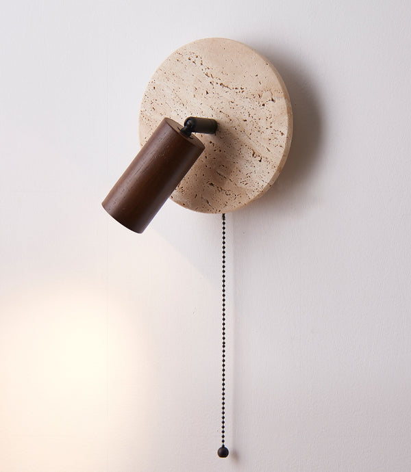 Yellow Travertine Antique Bedside Wall Lamp