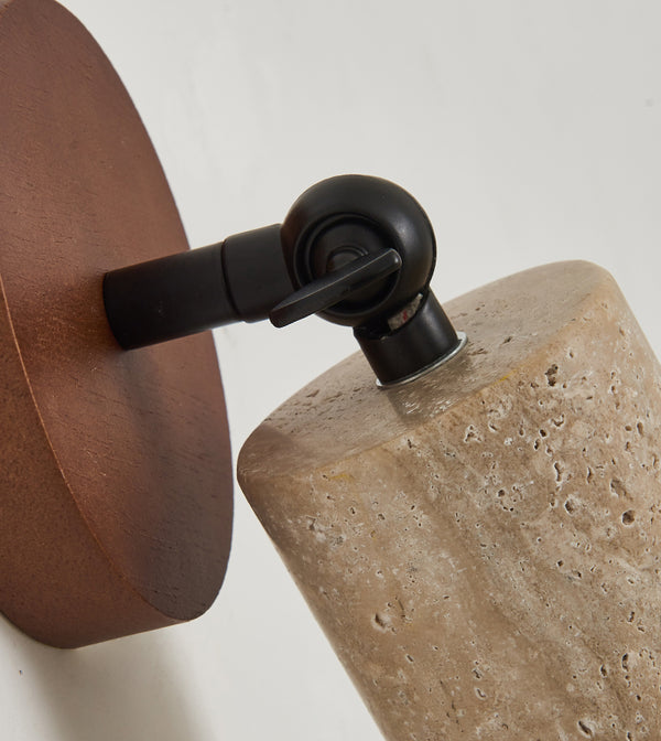 Yellow Travertine Bedroom Wall Lamp