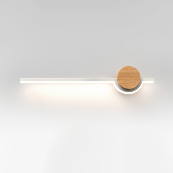 Minimalistische LED-Wandleuchte aus Massivholzstreifen