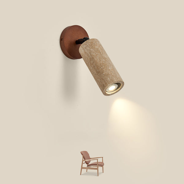 Yellow Travertine Bedroom Wall Lamp