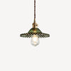 Lustre en verre vert frais