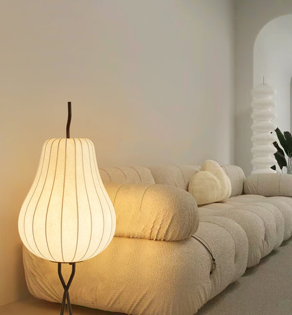 Cream style pear floor lamp