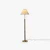 Stehlampe aus Walnussholz mit Plissee