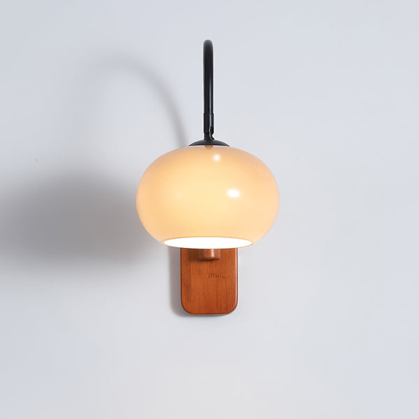 Vintage Glass Bedroom Bedside Wall Lamp