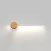 Minimalistische LED-Wandleuchte aus Massivholzstreifen