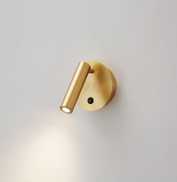 Lampe de chevet murale rotative tout en cuivre